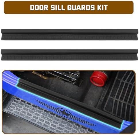 Door Sill Guards Kit Rubber Door Entry Guards Protector Wrangler TJ 2 Door - Image 7