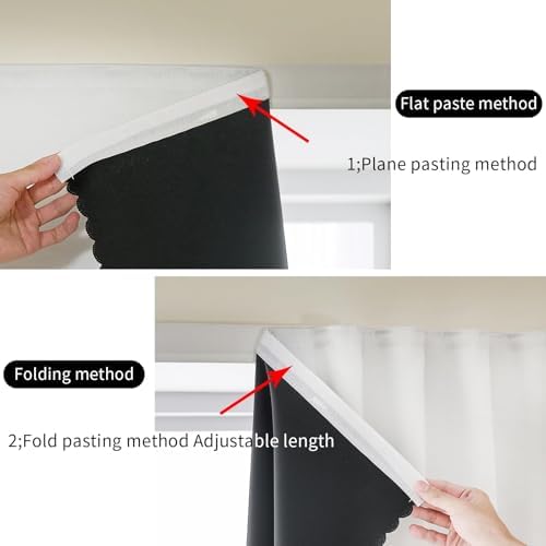 AJAZZ 100% Blackout Stick Curtain Portable Black Out Curtains Adhesive Curtains - Image 5