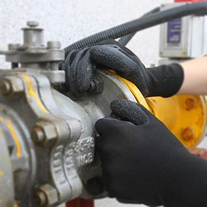 Evridwear Crinkle Latex Rubber Coated Safety Work Gloves - Image 3