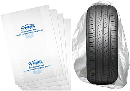 WHEEL CONNECT Tire Storage Bags. Made of Polyethylene LDPE Plastic, Large by WHEELCONNECT
