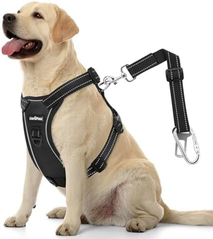 VavoPaw Dog Car Belt, Dog Harness Reflective Strip & Adjustable Buckle by VavoPaw
