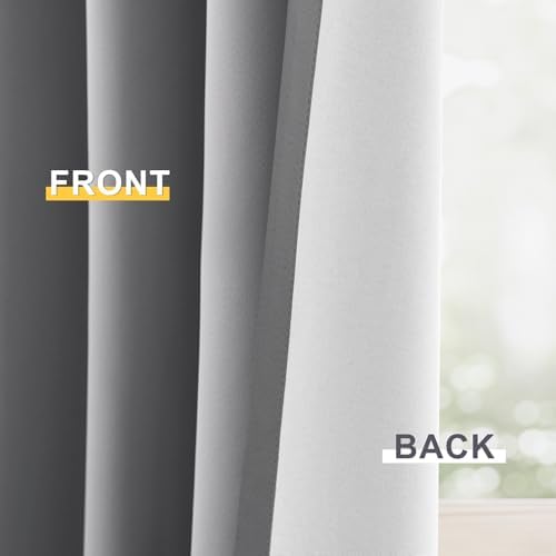 Yakamok Dove Grey 100% Blackout Curtains 84 Inches Long 50" Wide 2 Panel - Image 6