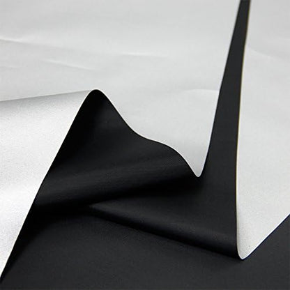 Blackout Drapery Shade Fabric Black and Silver 100 Percent Shading Light by David+accessories