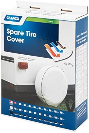 Camco Camper/RV Spare Tire Cover | Features Arctic White Vinyl & Heavy Duty - Image 5