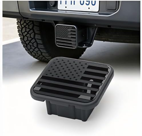 2" Hitch Cover American Flag Black Towing Hitch Covers Hitch Protector by Unknown