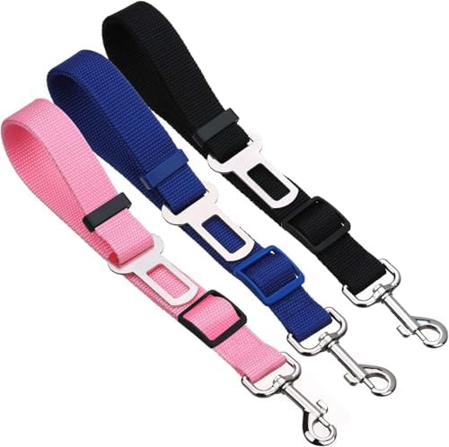 Elisel Elisel 2 Packs Adjustable Length Pet Dog Cat car seat Belt Pet seat Belt - Image 6