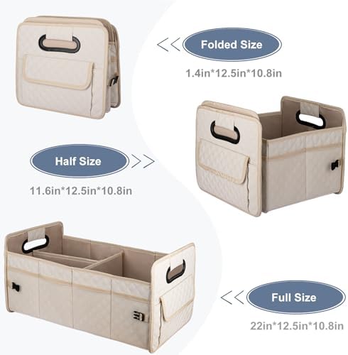 JiatuA Car Trunk Organizer for SUV, Car Storage Organizer Collapsible Multi - Image 6