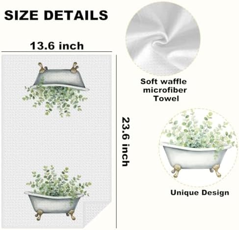 Lovdazzles 2 Pcs Funny Eucalyptus Kitchen Towels Decorative Tea Towel - Image 2