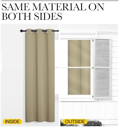 NICETOWN Cocoa Eggnog Blackout Curtains - Image 5