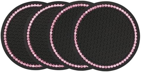 Yousheng 4PCS Bling Car Cup Coaster, Universal Holder Insert Rhinestone Anti by Yousheng