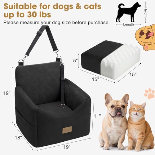 JOEJOY Dog Car Seats for Small Medium Dogs Under 35lbs, Dog Booster Seat - Image 5