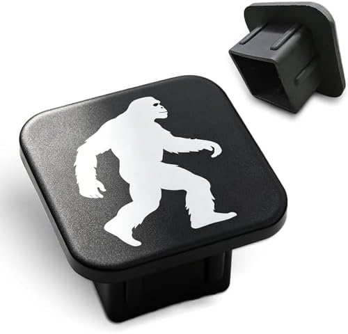 Trailer Hitch Cover Sasquatch Walking Square 2 Inch Receiver Tube Plug Cover by Unknown
