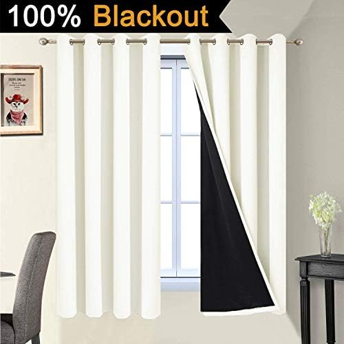 Yakamok Cream 100% Blackout Curtains 63 Inches Long - Image 2