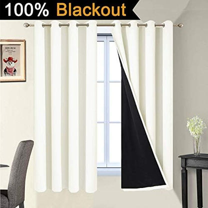 Yakamok Cream 100% Blackout Curtains 63 Inches Long - Image 2