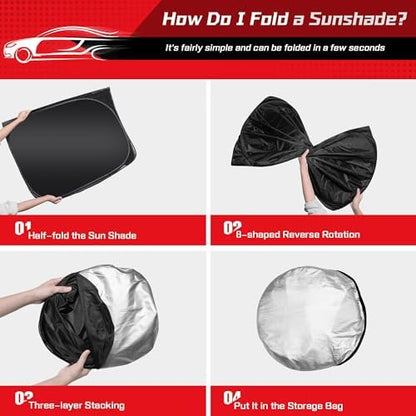 ARISMOTOR Windshield Sun Shade for Volkswagen Tiguan 2018-2026 2027 - Image 4