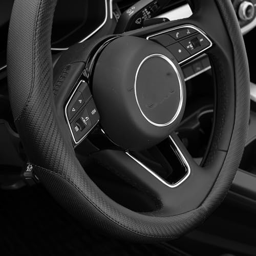 YHONGJT Soft Microfiber Leather Anti-Slip Car Steering Wheel Cover, Universal - Image 3