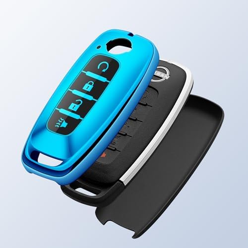 for Nissan Key Fob Cover 4 Buttons Car Key Case Pathfinder Rogue Armada Kicks - Image 4