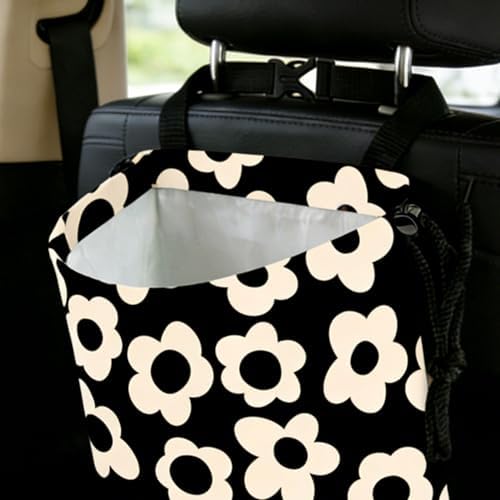 Black Flower Car Trash Bag - Image 7