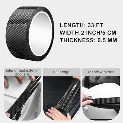 Storystore Car Door Edge Guard, 2 in x 33 Ft Black Door Edge Protector - Image 2