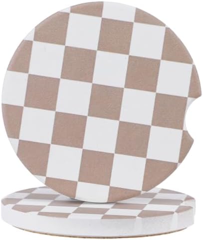 2Pcs Car Coasters for Cup Holders, Absorbent Ceramic Car Cup Coaster by Unknown