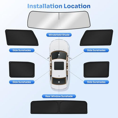 Canvcle Window Shades for 2022-2026 GMC Hummer EV Pickup Accessories Windshield - Image 5