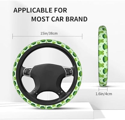 Frog Steering Wheel Cover Anti-Slip and Practical 14.5-15 Inch Universal Car - Image 2