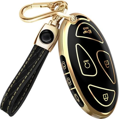 Lucrum Compatible with Hyundai Key Fob Cover & Keychain by Lucrum