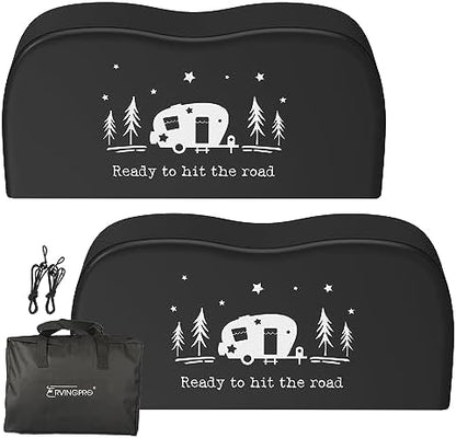 RV Tire Covers, Dual Axle Tire Covers 2 Pack, Fit 27"-30" Dia Tire by RVINGPRO