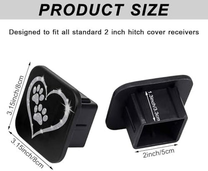 Trailer Hitch Cover 2 Inch Square Receiver Hitch Cover Rubber Tube Plug - Image 2