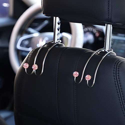 SAVORI Auto Hooks Bling Car Hangers Organizer Seat Headrest Hooks Strong and - Image 3