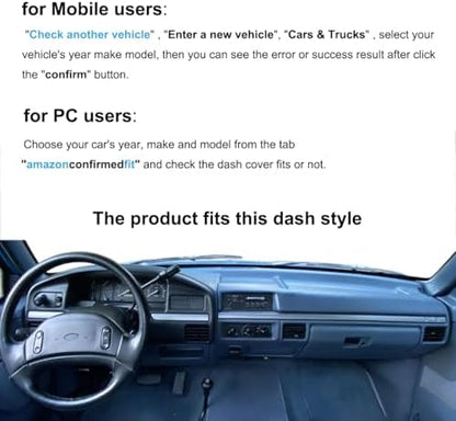 Yiz Dash Cover Mat for Ford F150 F250 F350 Bronco 1992-1997 J20 - Image 2