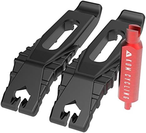 KOM Cycling Presta Valve Core Removal Tool Tubeless Tire Lever Set. Bicycle by KOMCycling