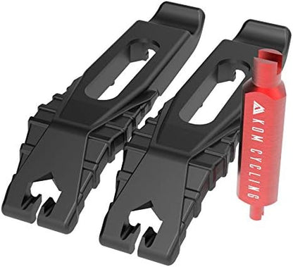 KOM Cycling Presta Valve Core Removal Tool Tubeless Tire Lever Set. Bicycle by KOMCycling