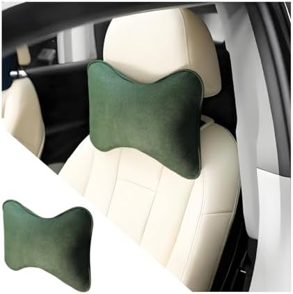 Car Headrest Pillow, Suede Soft Comfortable Breathable Vehicle Seat Neck by Ywdiml
