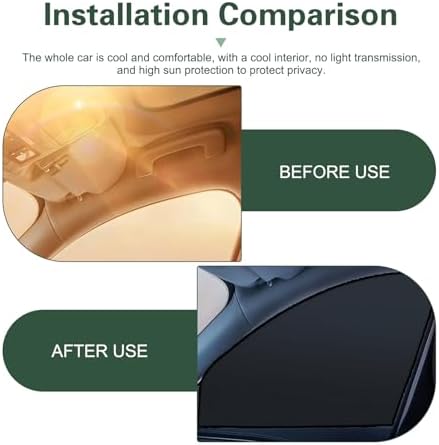 4PCS Car Side Window Sun Shades, Magnetic Foldable Car Front and Rear Side - Image 4