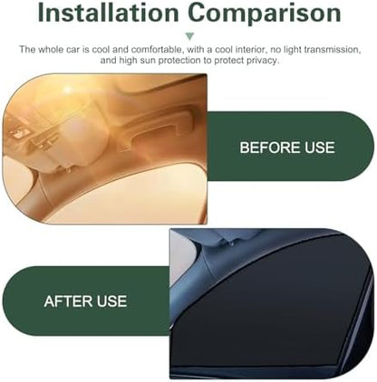 4PCS Car Side Window Sun Shades, Magnetic Foldable Car Front and Rear Side - Image 4