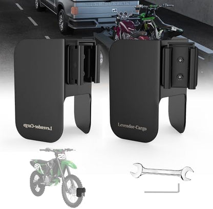 Motorcycle E-Track Wheel Chock, E Track Dirt Bike Wheel Chock fits tire 2" to 6" by Levendor