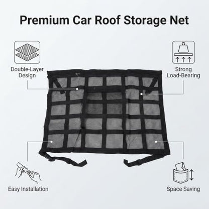 Car Ceiling Cargo Net, Versatile Storage Solution - Image 3