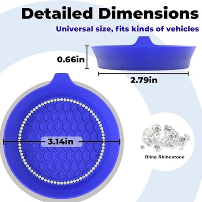 2 PCS Car Cup Coasters, Bling Cup Holder Coaster - Image 3