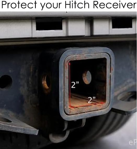 USA 2" Plain Black Trailer Hitch Cover - Image 5