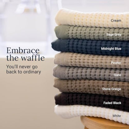 GILDEN TREE Waffle Hand Towels for Bathroom Quick Dry Large Luxury Lint Free - Image 6