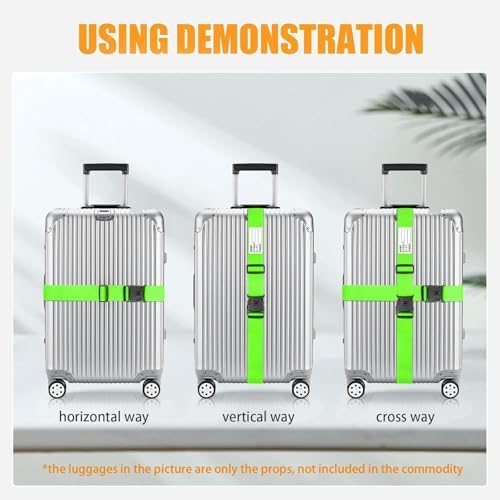 BILIONE Luggage Straps for Suitcases, Adjustable Lockable Suitcase Straps - Image 7