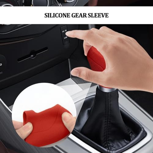 Car Gear Shift Knob Cover, Comfortable Silicone Anti-Skid Vehicle Shifter Stick - Image 3