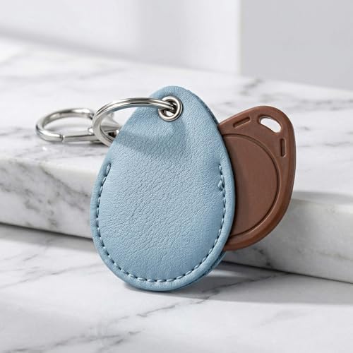PAGOW 2.3x1.8in Key Fob Holder, PU Leather RFID Key Case Protector - Image 4