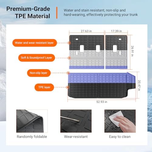 powoq 7&8 Seats Cargo Mat Compatible - Image 5