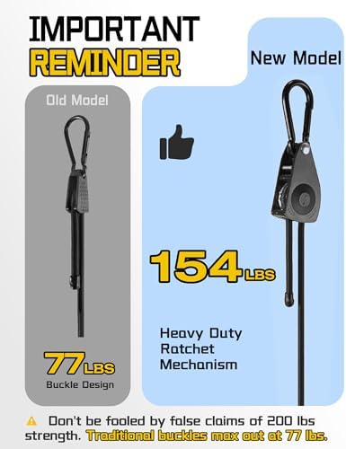 Lucky Straps 12" Black Adjustable Carabiner Bungee Cords - Image 4