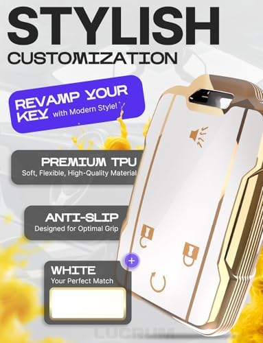 Lucrum Compatible with Chevy, Buick Key Fob Cover & Keychain - Image 3