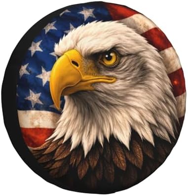American Flag Eagle Spare Tire Cover Weatherproof Wheel Protectors Universal by Unknown
