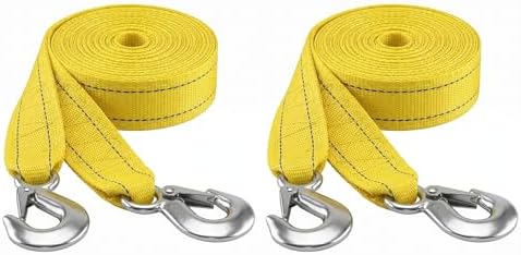 Tow Straps Heavy Duty with Hooks, 1.7" x 16.4 Ft, 227 lbs with Hooks by Unknown