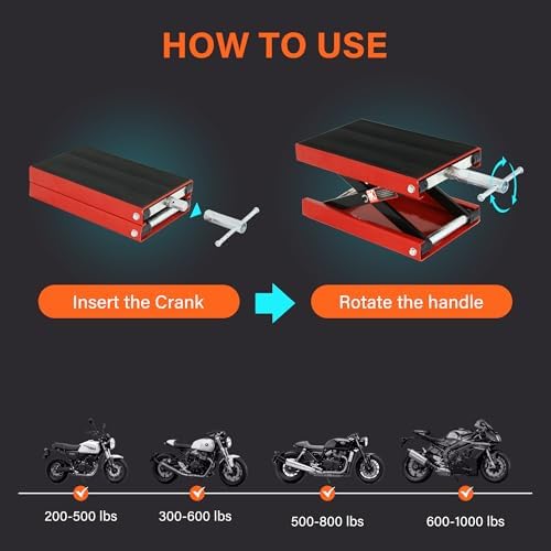ZENY 1100 LB Wide Deck Motorcycle Center Scissor Lift Jack Repair Hoist Stand - Image 6